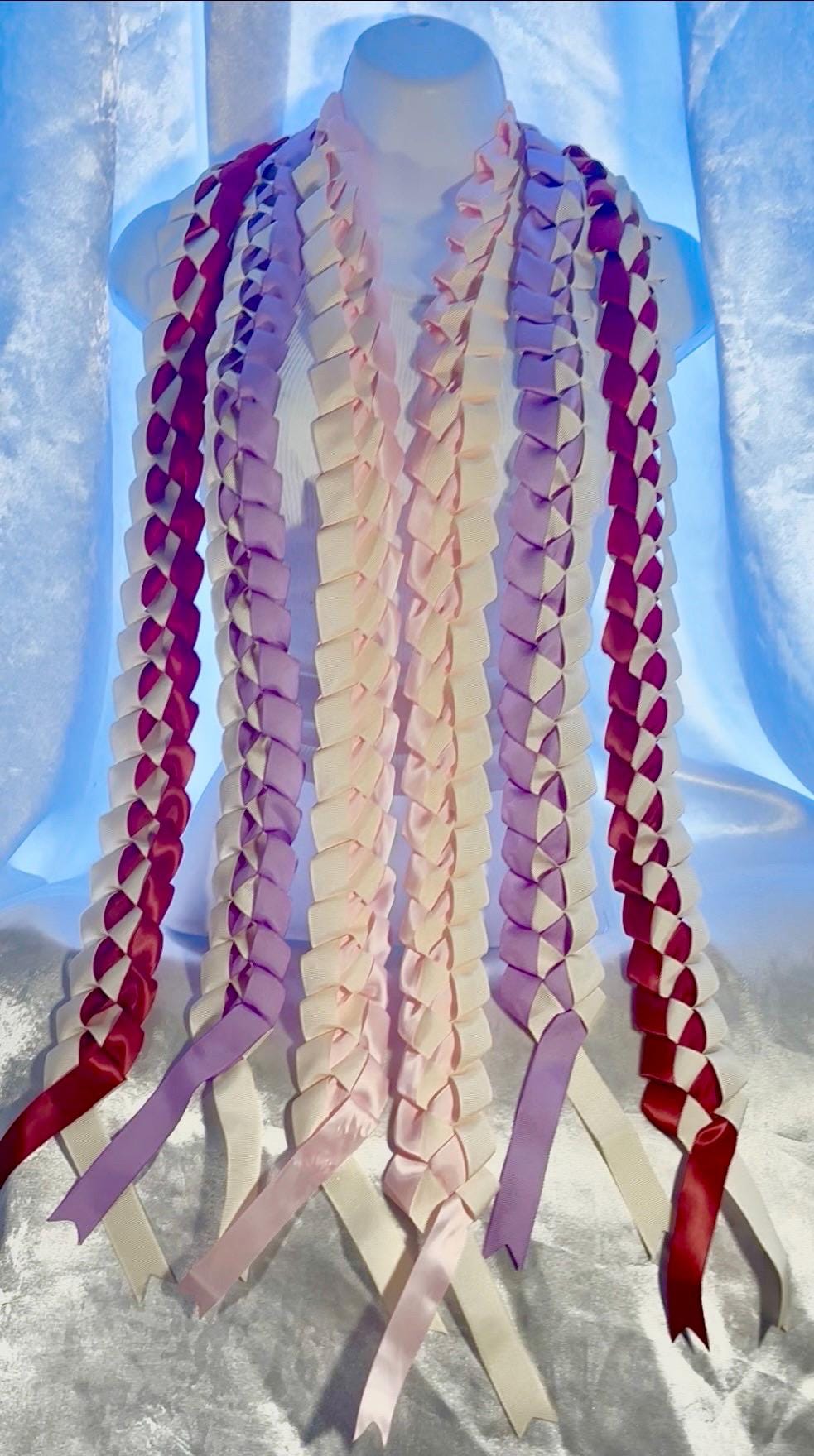 Two Tone Ribbon Leis