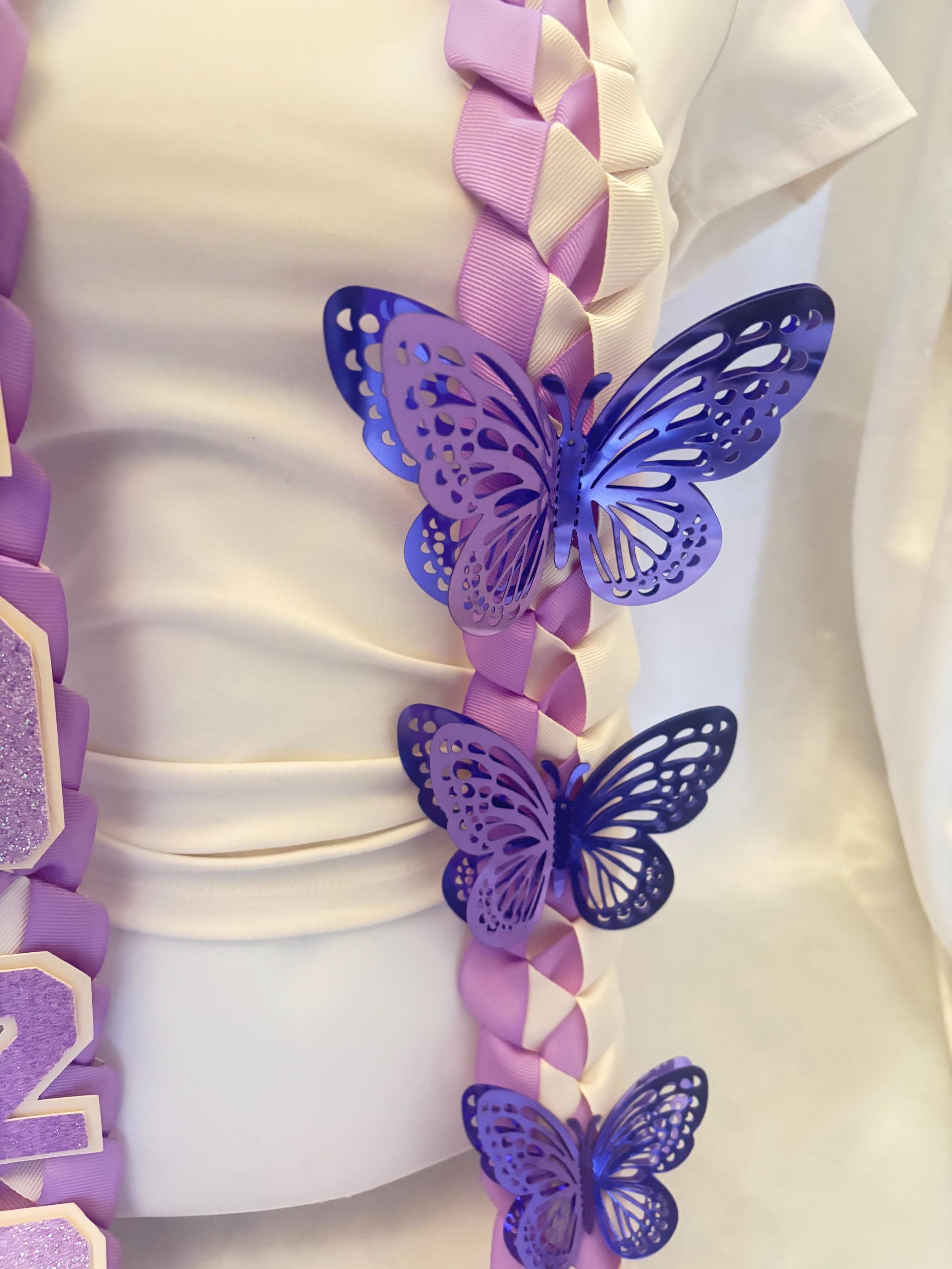 Butterfly Violet Graduation Leis