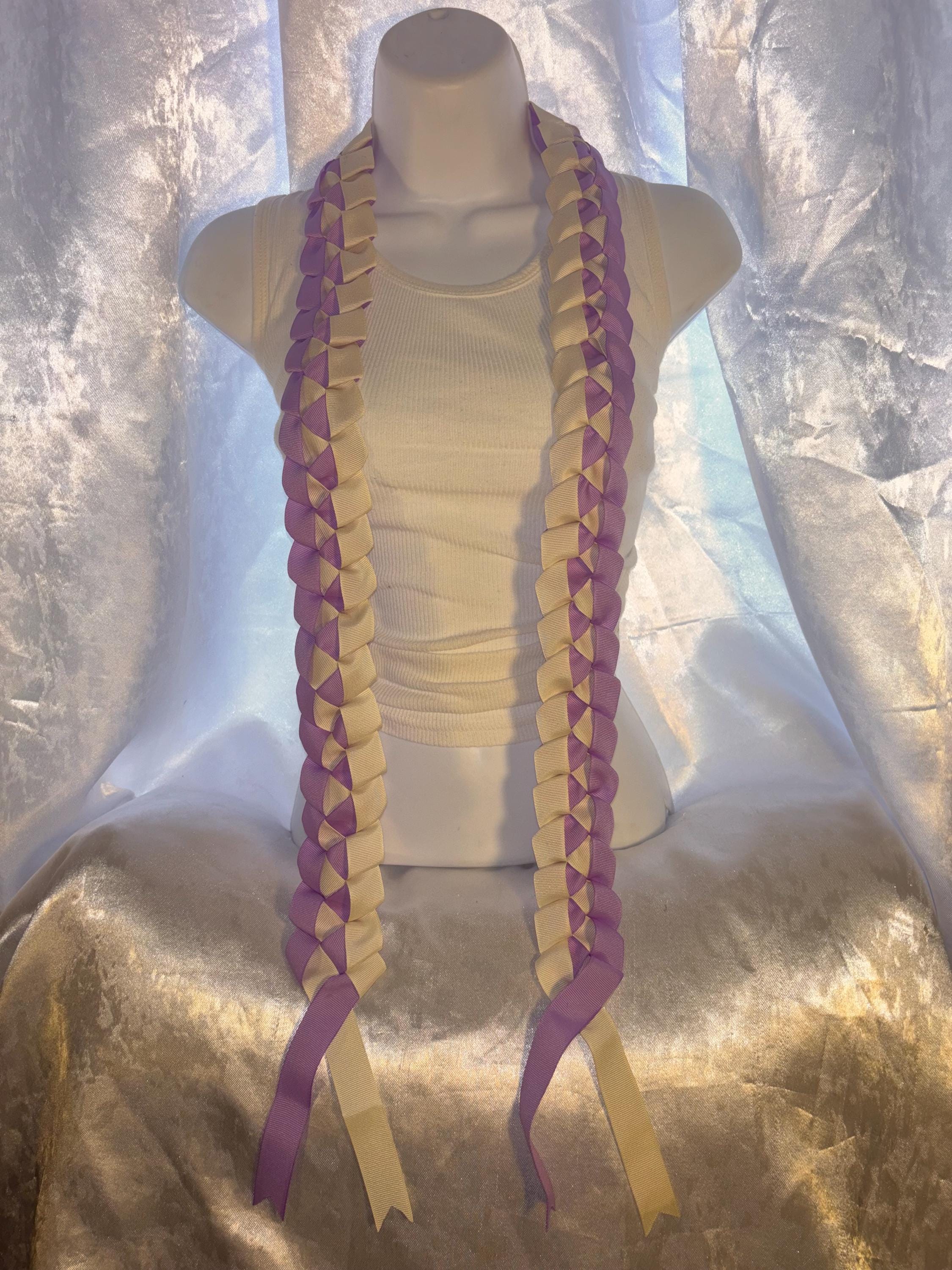 Two Tone Ribbon Leis