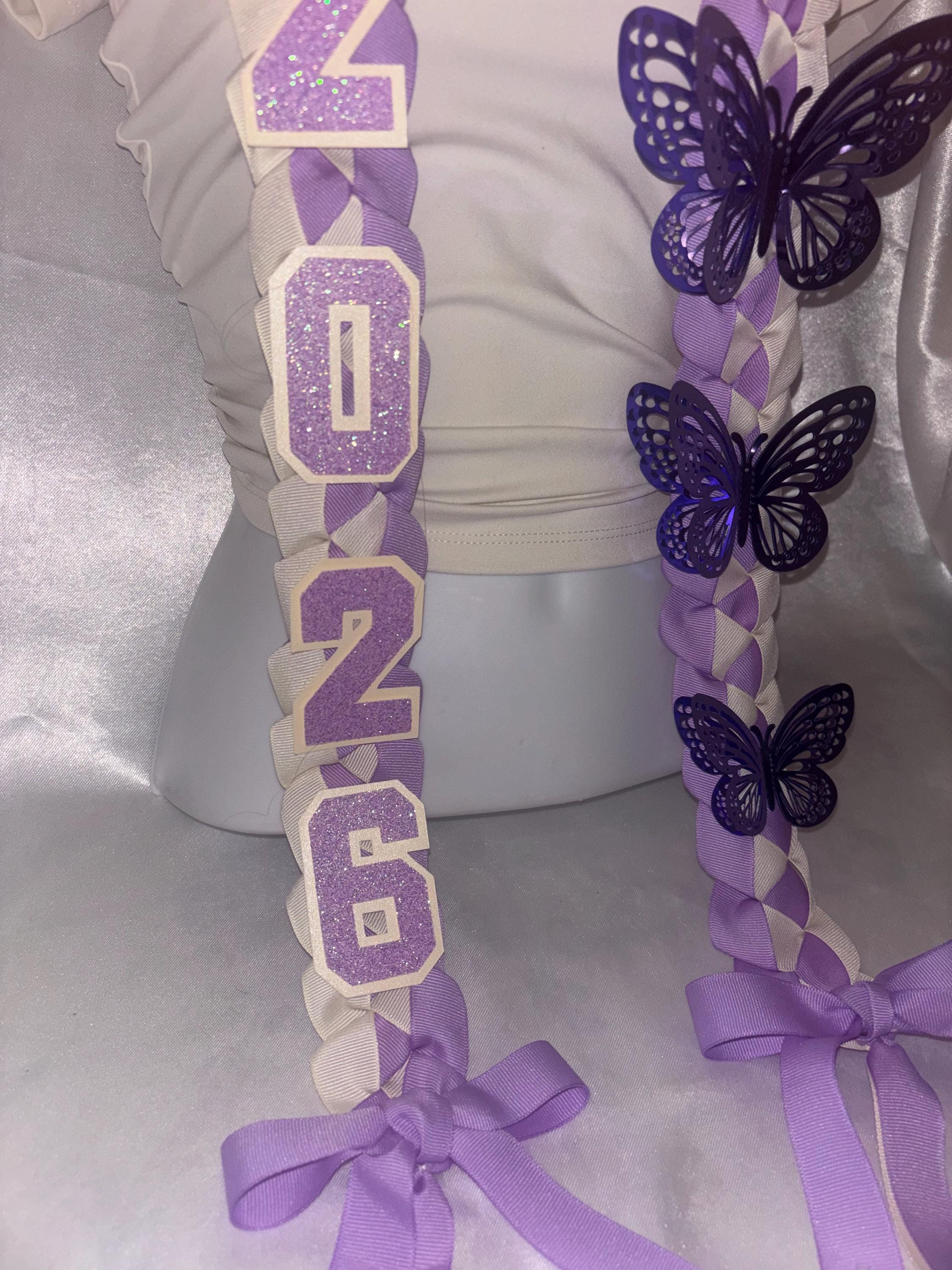 Butterfly Violet Graduation Leis